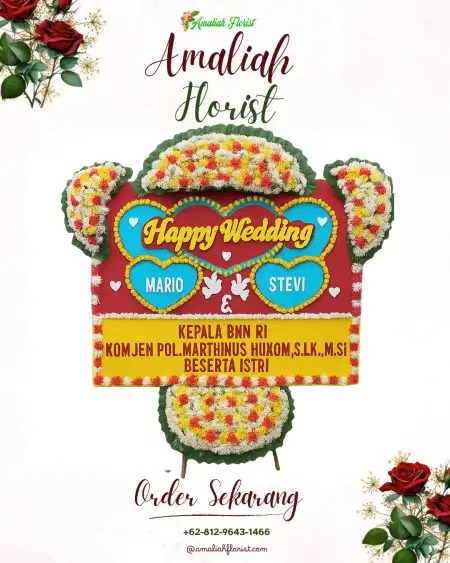 Papan Bunga Pernikahan Peguyangan